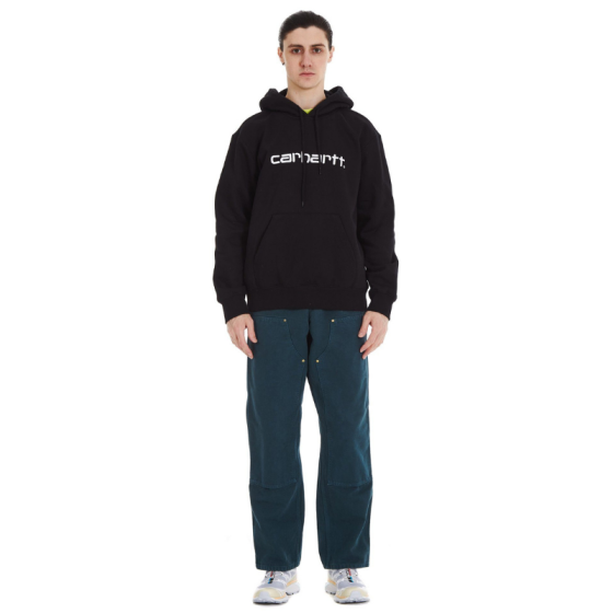Худи Carhartt Hooded Carhartt Sweat I029419 (black-white)
