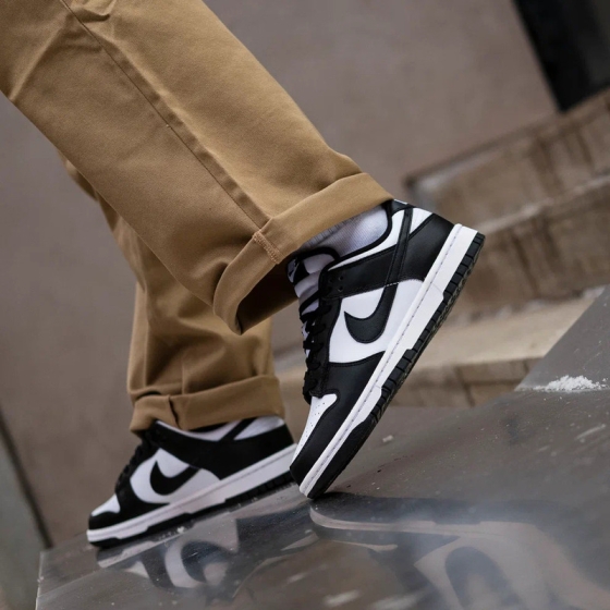 Кроссовки Nike Dunk Low Retro DD1391-100 (white-black-white)
