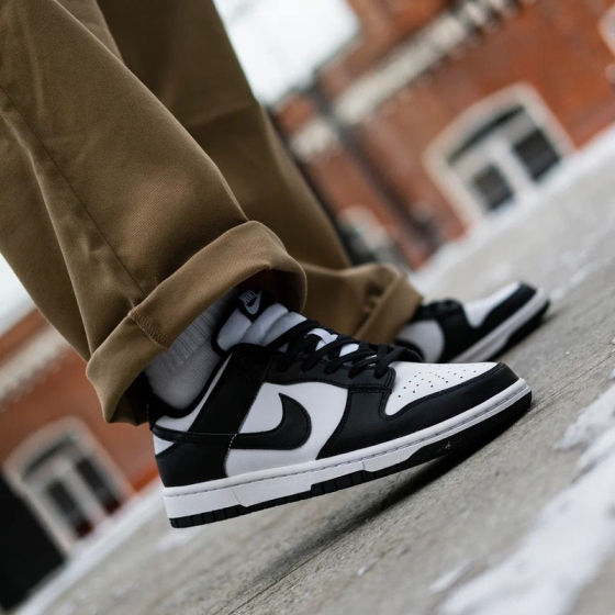 Кроссовки Nike Dunk Low Retro DD1391-100 (white-black-white)