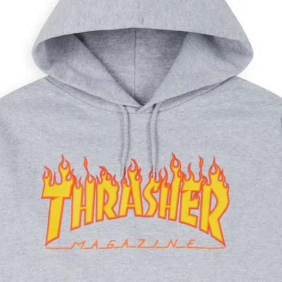 Худи Thrasher Flame Hood 312007 (grey)