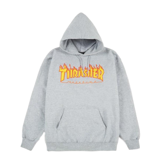 Худи Thrasher Flame Hood 312007 (grey)