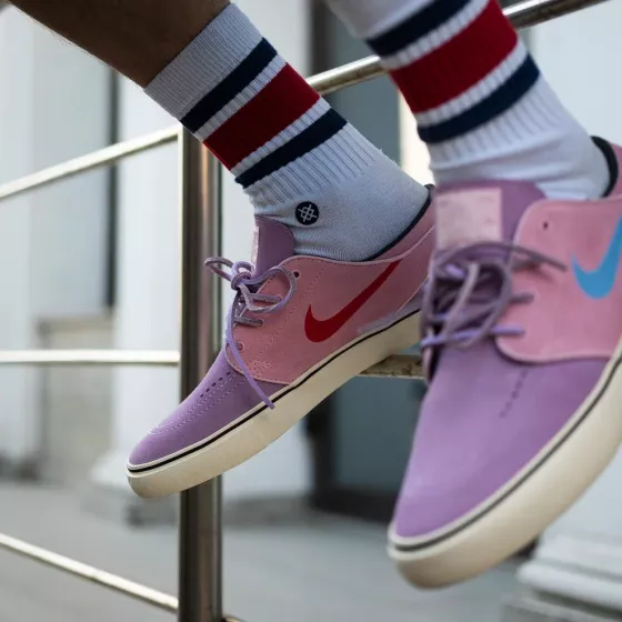 Кеды Nike SB Zoom Janoski Og+ DV5475-500 (lilac-noise aqua-med soft pink)