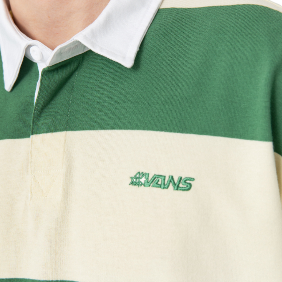 Поло Регби Vans Ward Stripe Rugby Knit Shirt VN000KU8E4T (fairway-lemon icing)