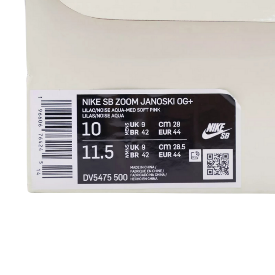 Кеды Nike SB Zoom Janoski Og+ DV5475-500 (lilac-noise aqua-med soft pink)