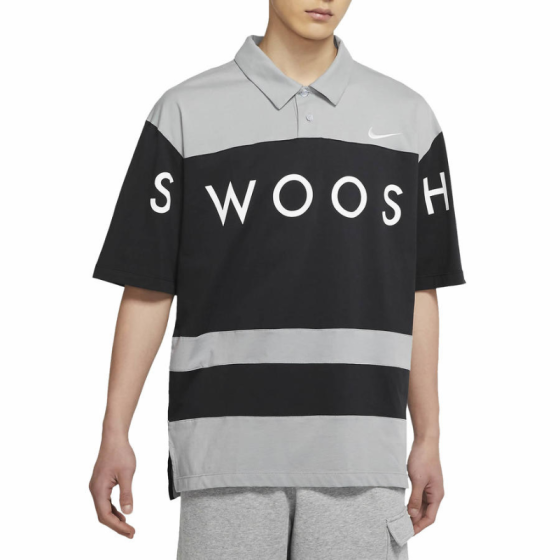 Поло Nike Swoosh Logo Polo DJ5370-010 (black-grey)
