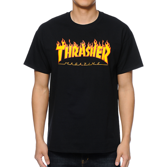 Футболка Thrasher Flame 311019 (black)