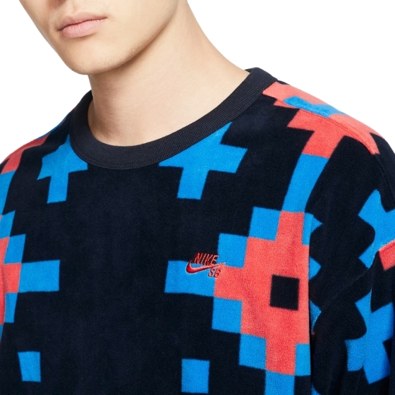 Свитшот Nike SB Icon Nomad Crew BV0877-475 (dark obsidian-bright crimson)