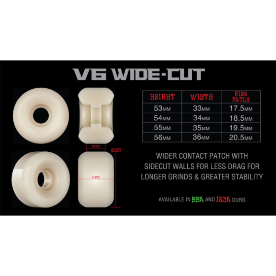 Колеса Bones Grippin Wolf V6 Wide-Cut X-Formula 99A WSCAXGRW5499A4-54 (multi)