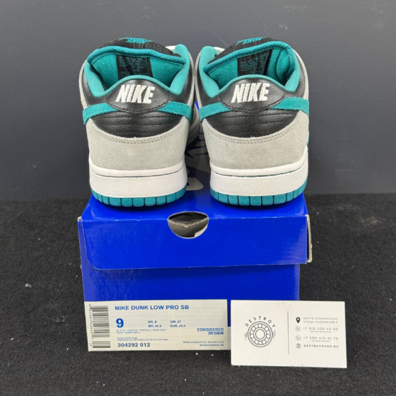Кеды Nike SB Dunk Low Premium "Chrome Ball Incident" 304292-012 (black-radiant emerald-mdm grey)