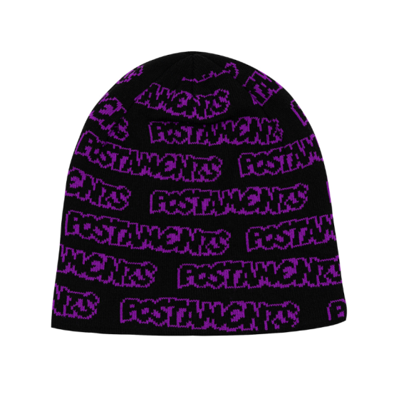 Шапка Postaments Wordz pst-bean-wrdz-blkvio-24 (black-violet)