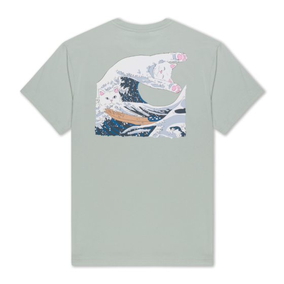 Футболка Ripndip Great Wave Tee RNDSPR25155 (sage grey)