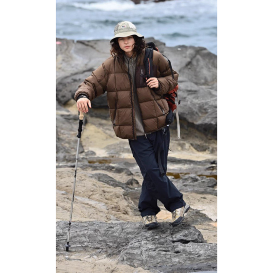 Пуховик Nothomme Contrast Color Down Jacket 23M012brn (brown)