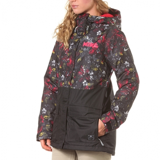 Куртка женская горнолыжная NIKE Shasta Print 558979-010 (blk-blk)