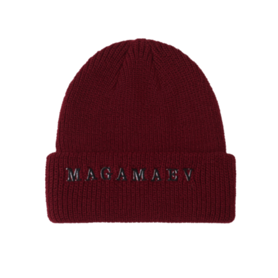 Шапка Magamaev Script Beanie magafa22-scrptbnbor (bordo)