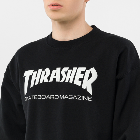 Толстовка Thrasher Skate Mag Crewneck 312002 (black)