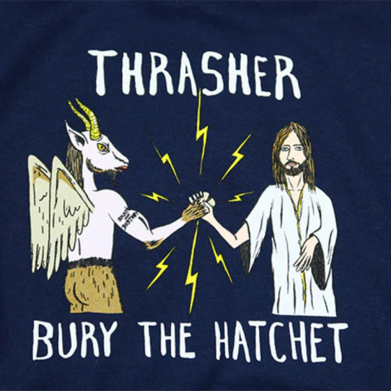 Худи Thrasher X Toy Machine B.T.H. 315040 (navy)