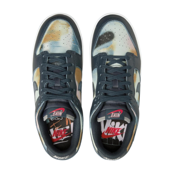 Кроссовки Nike Dunk Low Retro PRM "Graffiti Navy" DM0108-400 (obsidian-summit white)