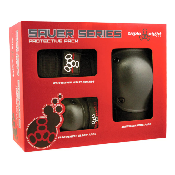 Набор Защиты Детский Triple 8 Saver Series Pads 3-Pack Jr T8-SSP3PJR (black)