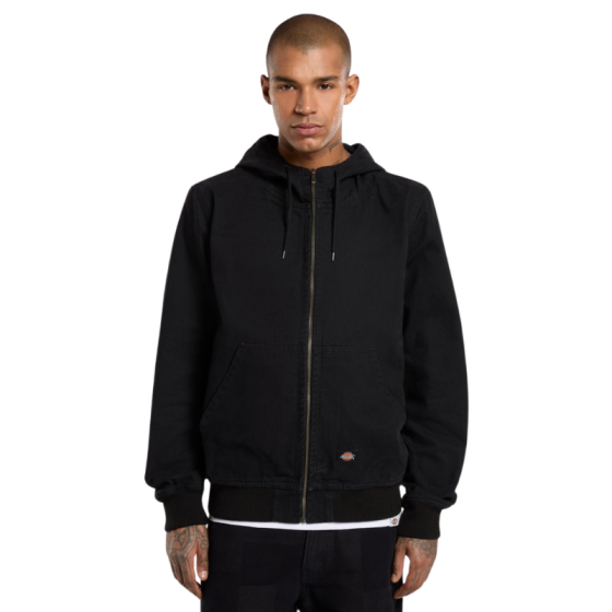 Куртка Dickies Duck Canvas Hooded Unlined Jacket DK0A4YQLC401 (stone washed black)