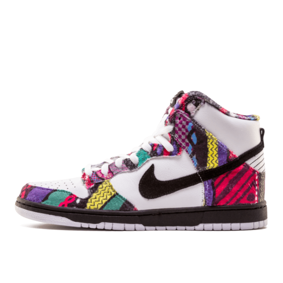 Кеды Nike SB Dunk High Premium "Huxtable" 313171-101 (white-black)
