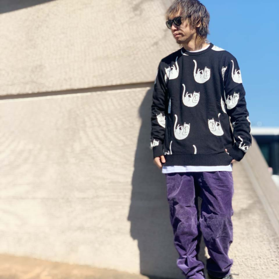 Свитер Ripndip Falling Nerm Knit Sweater RND10199 (black)