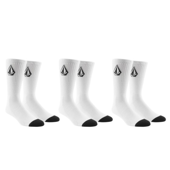 Носки Volcom Full Stone Sock 3Pk D6302004WHT3P- (white)
