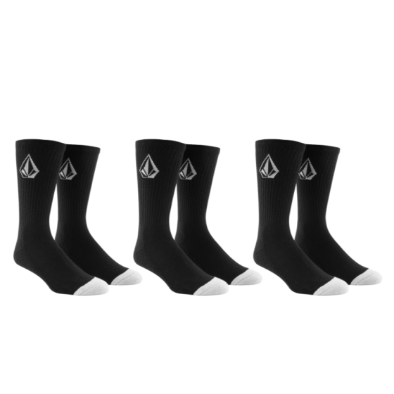 Носки Volcom Full Stone Sock 3Pk D6302004BLK3P- (black)