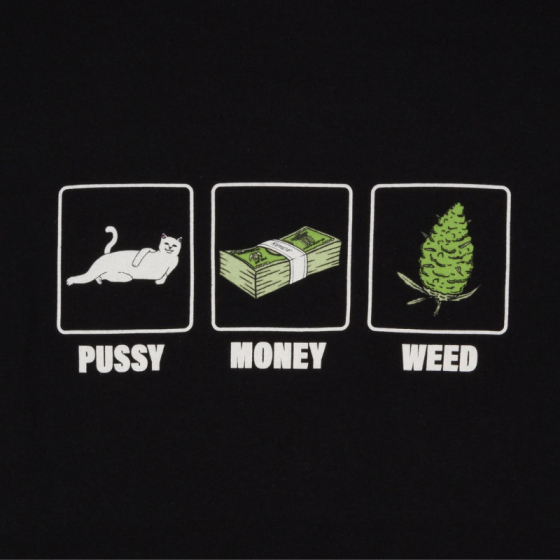 Футболка Ripndip Pussy Money Weed Tee RND3550 (black)