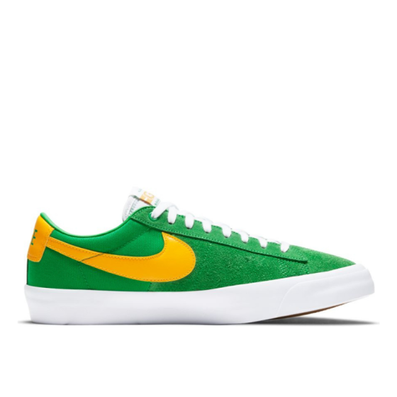Кеды Nike SB Zoom Blazer Low Pro GT DC7695-300 (lucky green-university gold)