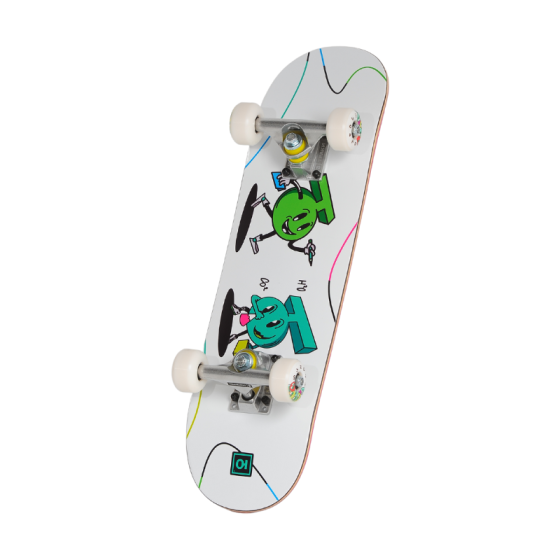Скейтборд В Сборе Детский Юнион Скейтборды Uman un25-umankids-cmplt (white)
