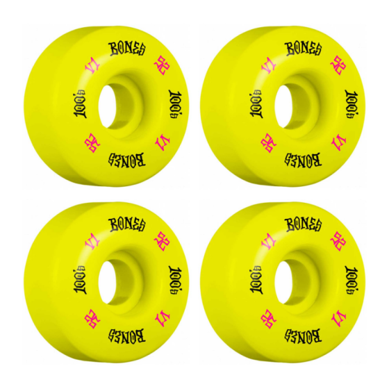 Колеса Bones 100'S V1 Standard WSBABCS52001Y4 (yellow)