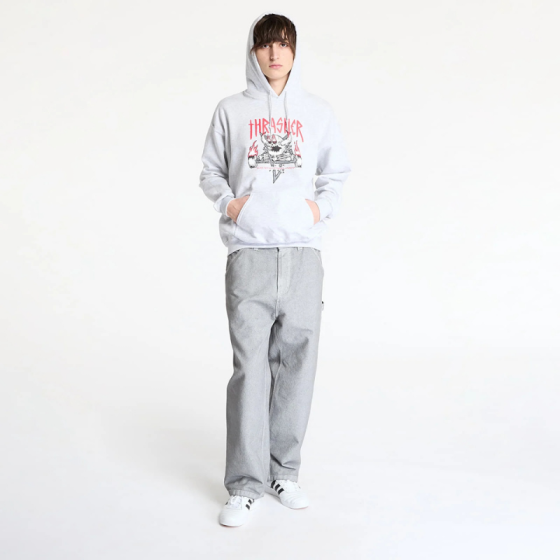 Худи Thrasher X Toy Machine Monster-Gram 315043 (ash grey)