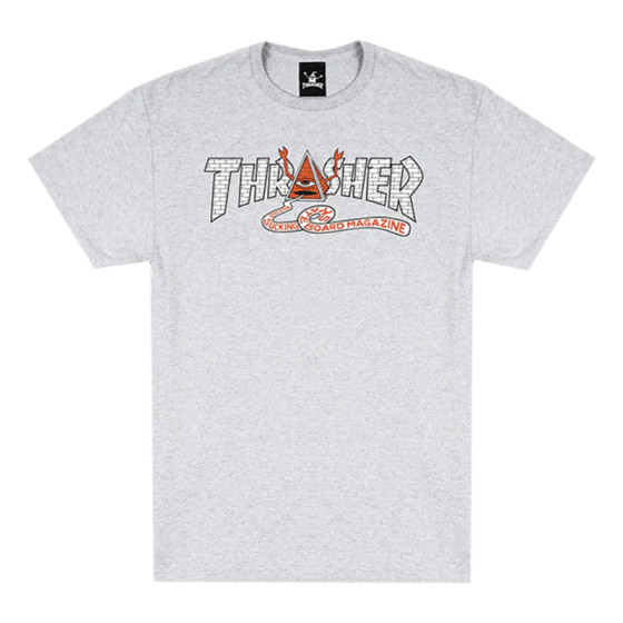 Футболка Thrasher X Toy Machine Pyramid 311624-agry (ash grey)