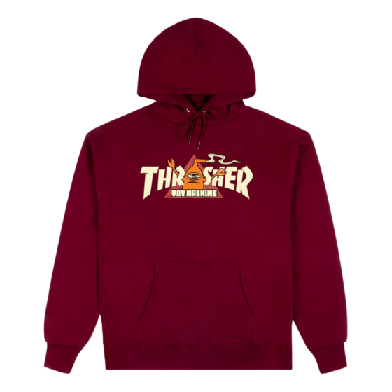 Худи Thrasher X Toy Machine Vortex 315045 (maroon)