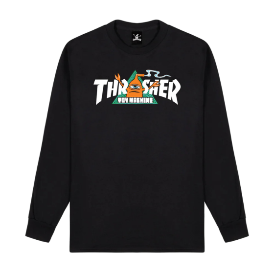Лонгслив Thrasher X Toy Machine Vortex Ls 314065 (black)