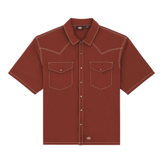 Рубашка Dickies River Ranch Work Shirt Ss DK0A4Z7MK471 (cappuccino)