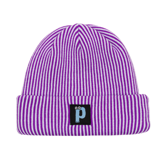 Шапка Postaments Stripes pst-bean-strps-viowht-24 (violet-white)