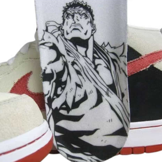 Кеды Nike SB Dunk Mid Pro "Street Fighter Ryu" 314383-200 (buff-sport red-black)