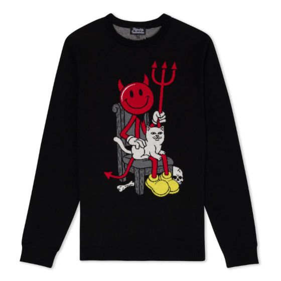 Толстовка Ripndip Devilman & Nerm Knit Sweater RNDWORLD12 (black)