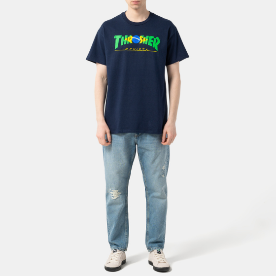 Футболка Thrasher Brazil Revista 311573 (navy)