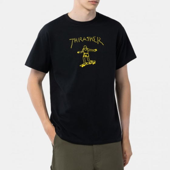Футболка Thrasher  Gonz 311009 (black-yellow)