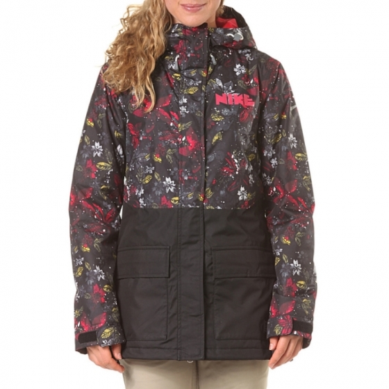 Куртка женская горнолыжная NIKE Shasta Print 558979-010 (blk-blk)