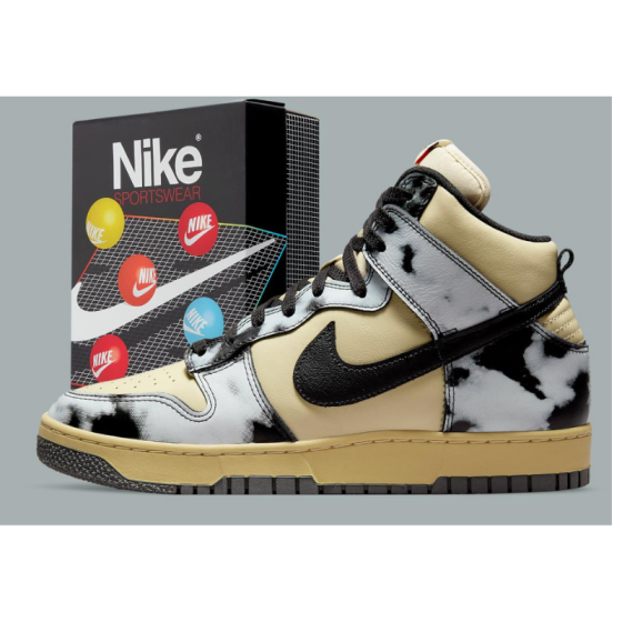 Кроссовки Nike Dunk Hi 1985 Sp DD9404-700 (lemon drop black-saturn gold)