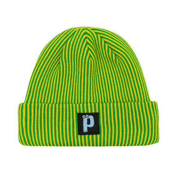 Шапка Postaments Stripes pst-bean-strps-lgrnyel-24 (light green-yellow)