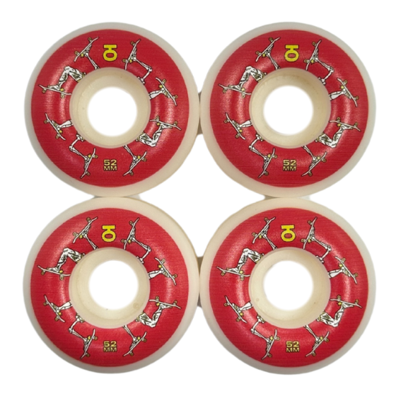 Колеса Юнион Скейтборды Leg 52 X Shape un25-leg-whl (red)