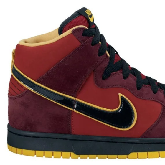 Кеды Nike SB Dunk High Premium "Iron Man" 313171-600 (team red-black-yellow ochre)