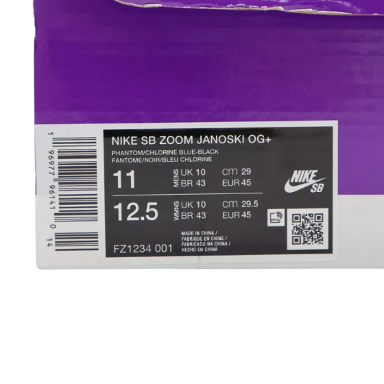 Кеды Nike SB Zoom Janoski Og+ FZ1234-001 (phantom-chlorine blue-black)