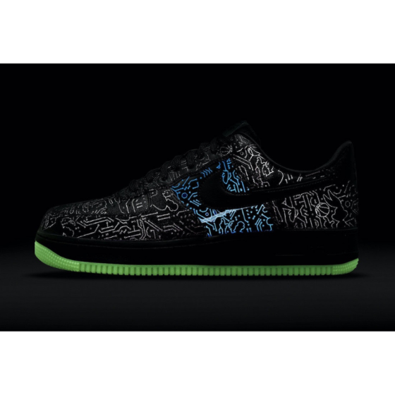 Кроссовки Nike Air Force 1 '07 X Computer Chip Space Jam DH5354-001 (black-lt blue fury)
