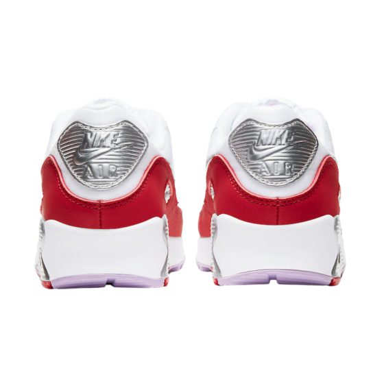 Кроссовки Женские Nike Air Max 90 CNY CU3004-176 (white-team red-metallic silver)