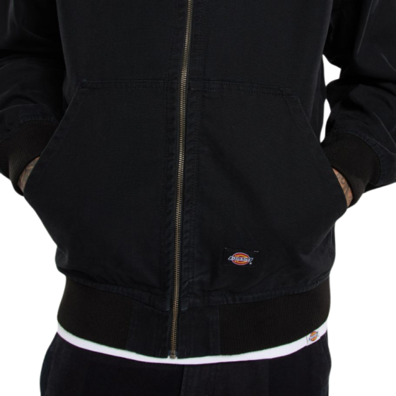 Куртка Dickies Duck Canvas Hooded Unlined Jacket DK0A4YQLC401 (stone washed black)